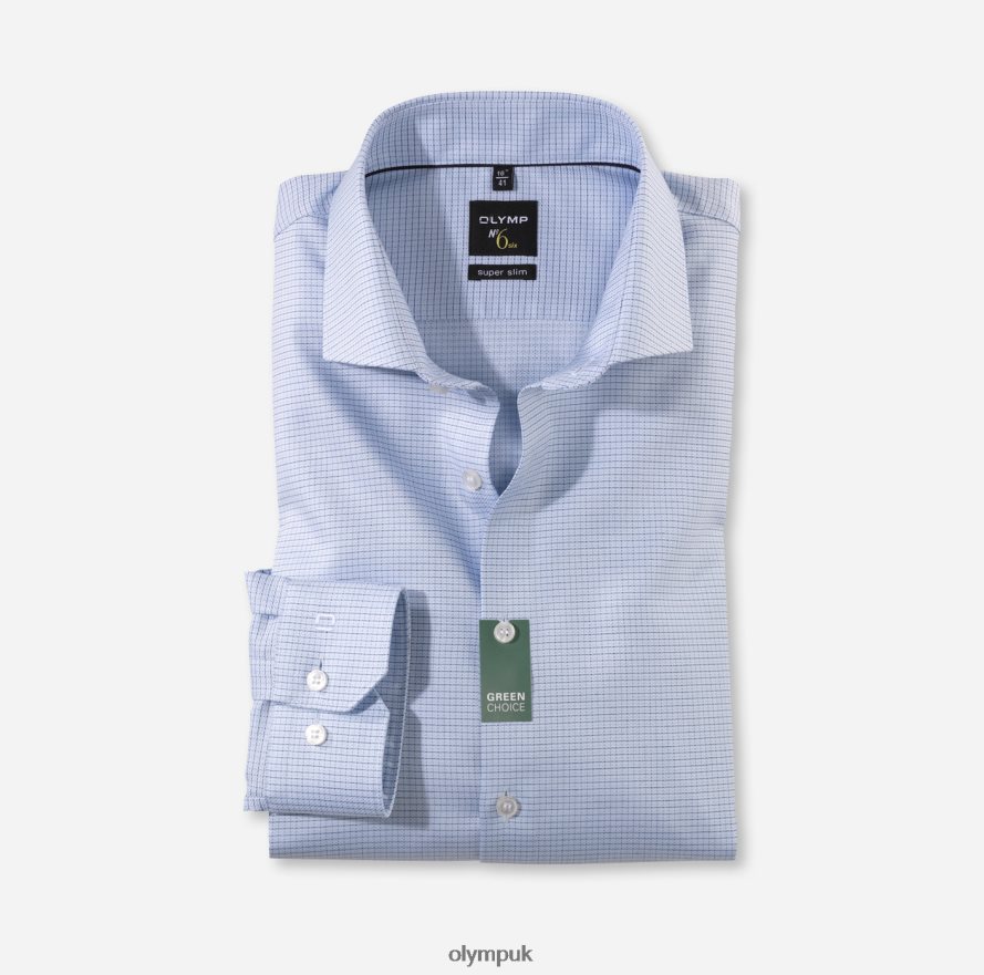 Clothing OLYMP No. Six Super Slim, Business Shirt, Royal Kent, Bleu NZ22L59