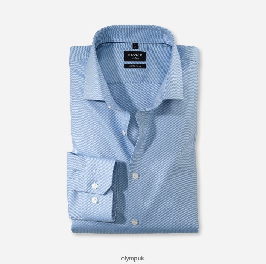 Clothing OLYMP No. Six Super Slim, Business Shirt, Royal Kent, Bleu NZ22L85