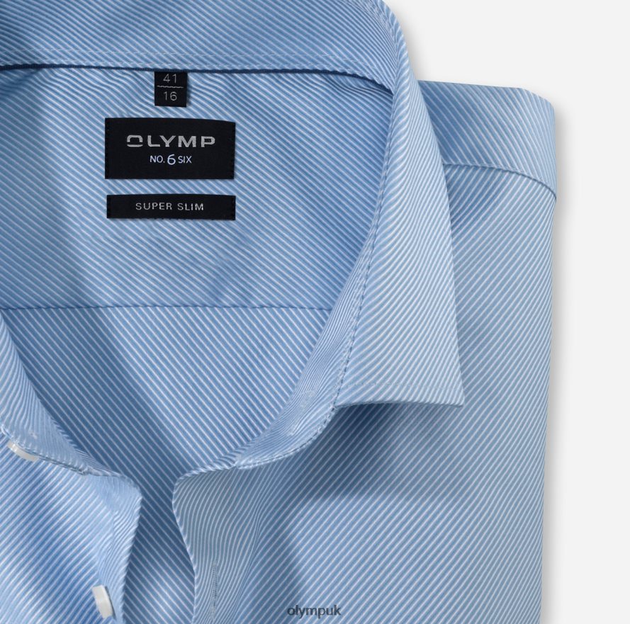 Clothing OLYMP No. Six Super Slim, Business Shirt, Royal Kent, Bleu NZ22L85