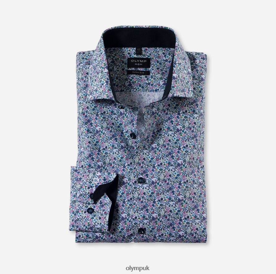 Clothing OLYMP No. Six Super Slim, Business Shirt, Royal Kent, Lime NZ22L229