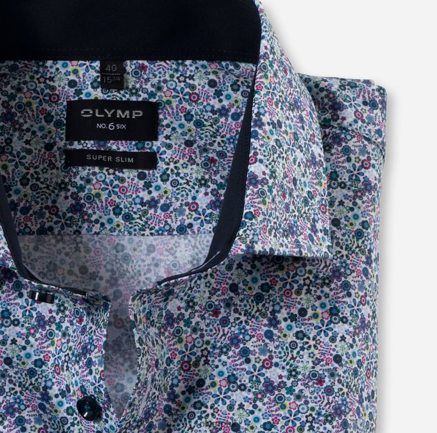 Clothing OLYMP No. Six Super Slim, Business Shirt, Royal Kent, Lime NZ22L229