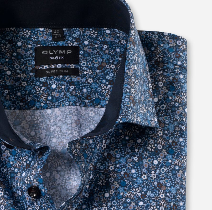 Clothing OLYMP No. Six Super Slim, Business Shirt, Royal Kent, Natural NZ22L164