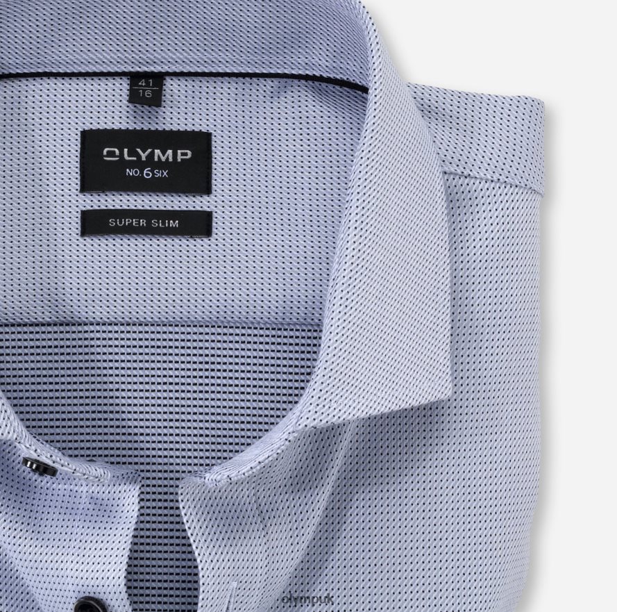 Clothing OLYMP No. Six Super Slim, Business Shirt, Royal Kent, Silver Grey NZ22L255
