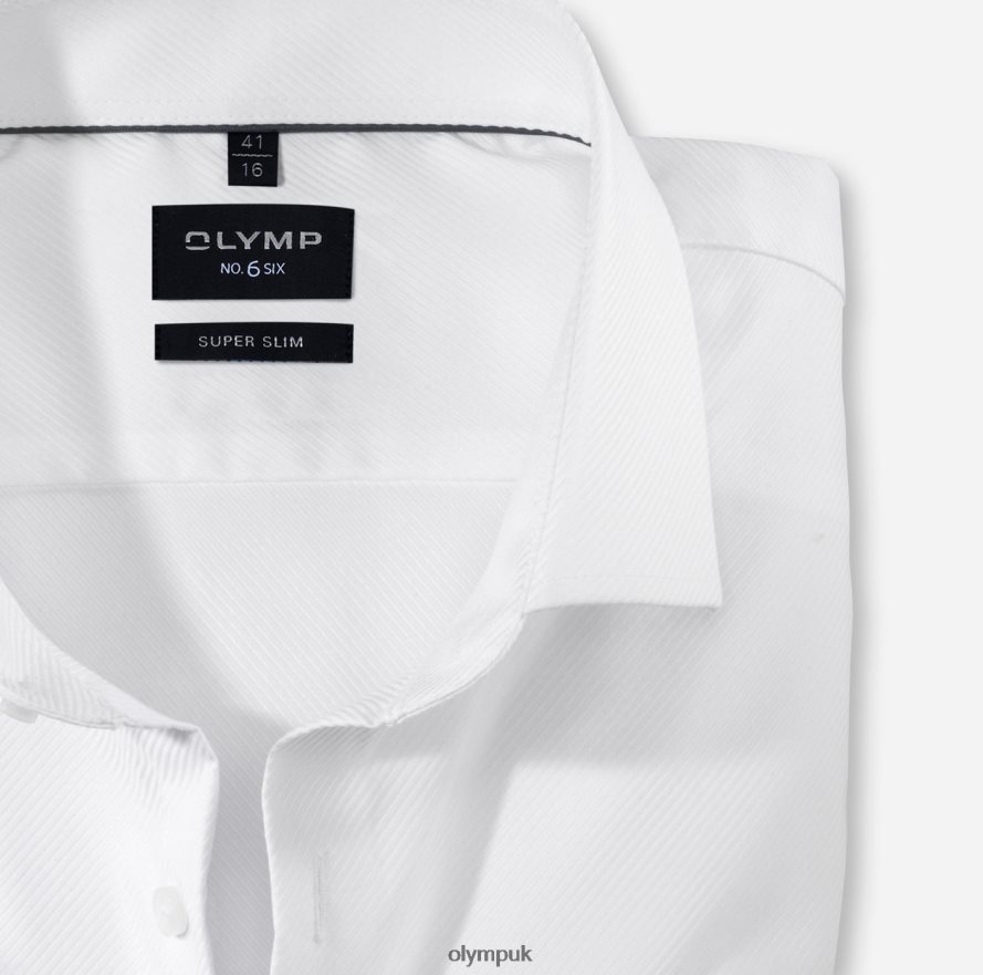 Clothing OLYMP No. Six Super Slim, Business Shirt, Royal Kent, White NZ22L52