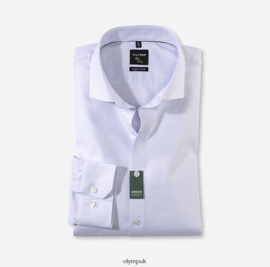 Clothing OLYMP No. Six Super Slim, Business Shirt, Royal Kent, White NZ22L78