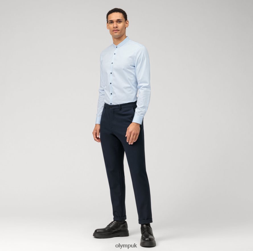 Clothing OLYMP No. Six Super Slim, Business Shirt, Stand-Up Collar, Bleu NZ22L90