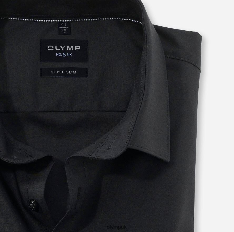 Clothing OLYMP No. Six Super Slim, Business Shirt, Urban Kent, Black NZ22L272