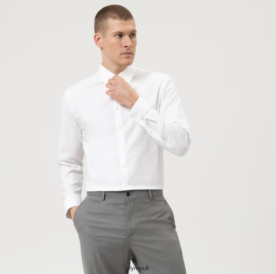 Clothing OLYMP No. Six Super Slim, Business Shirt, Urban Kent, Light Beige NZ22L119