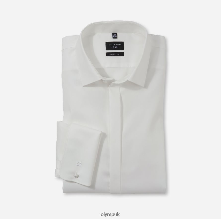 Clothing OLYMP No. Six Super Slim, Business Shirt, Urban Kent, Light Beige NZ22L263
