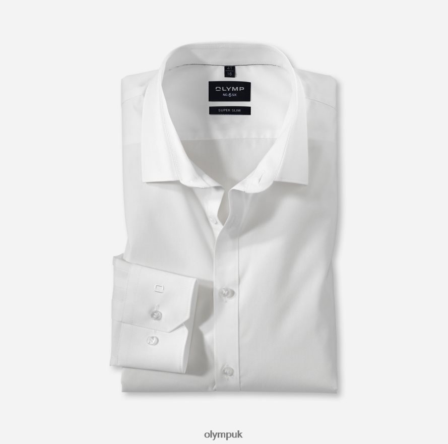 Clothing OLYMP No. Six Super Slim, Business Shirt, Urban Kent, Light Beige NZ22L279