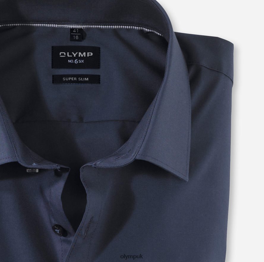 Clothing OLYMP No. Six Super Slim, Business Shirt, Urban Kent, Marine NZ22L280