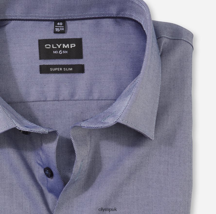 Clothing OLYMP No. Six Super Slim, Business Shirt, Urban Kent, Nuremberg Blue NZ22L130