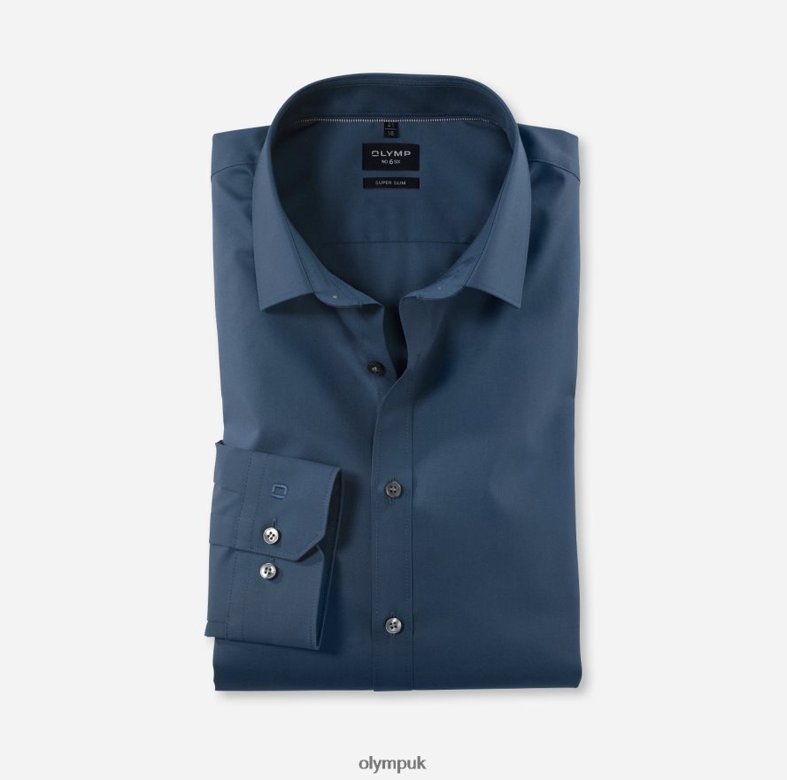 Clothing OLYMP No. Six Super Slim, Business Shirt, Urban Kent, Smoke Blue NZ22L266