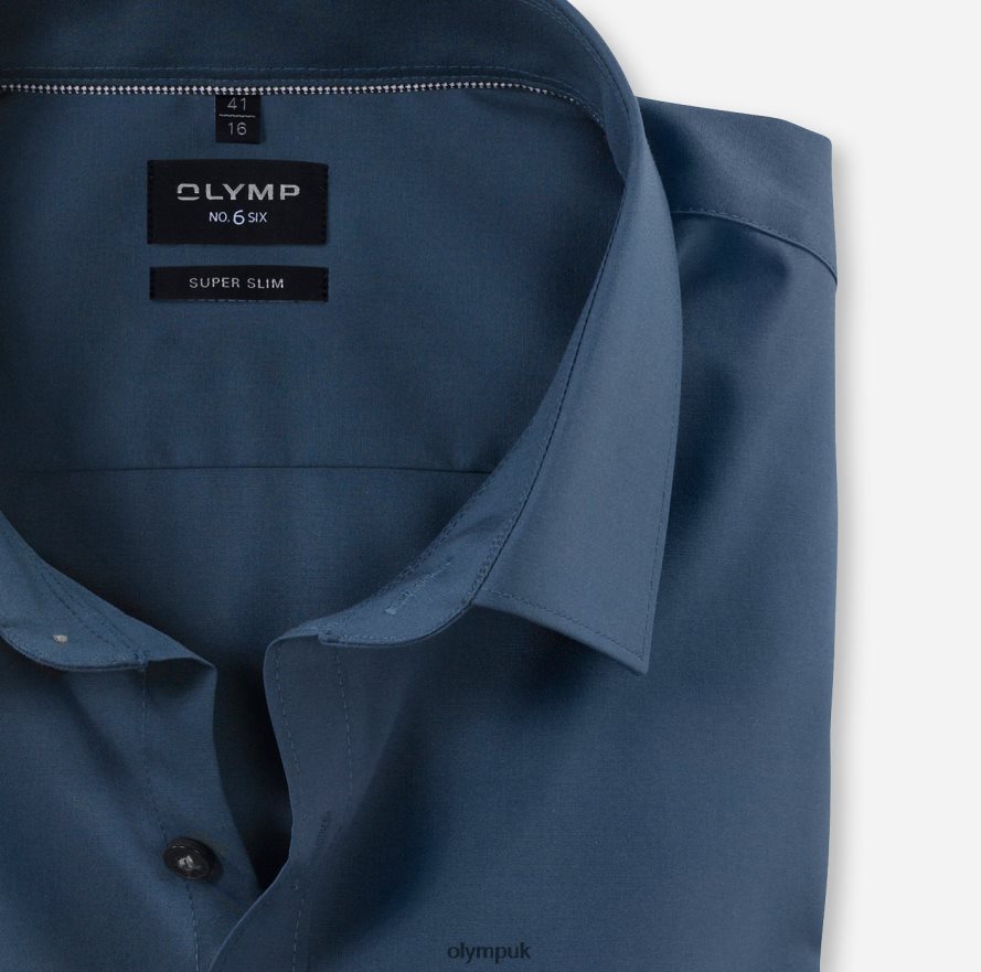 Clothing OLYMP No. Six Super Slim, Business Shirt, Urban Kent, Smoke Blue NZ22L266