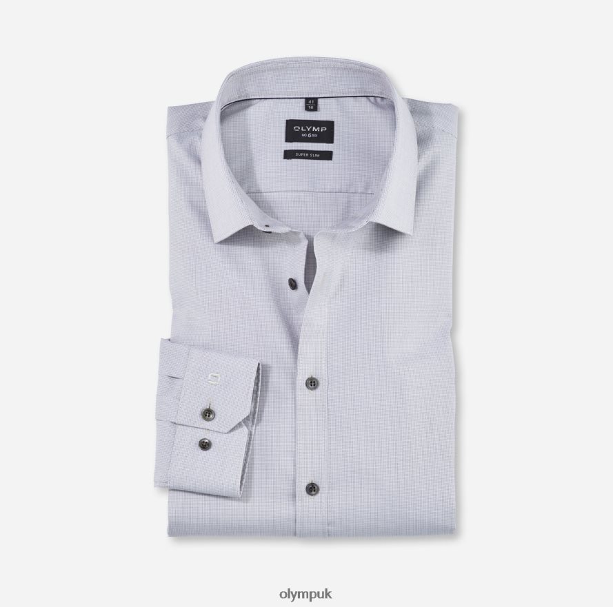 Clothing OLYMP No. Six Super Slim, Business Shirt, Urban Kent, Taupe NZ22L221