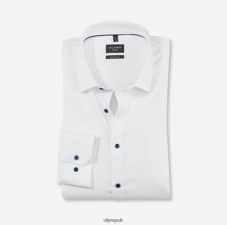 Clothing OLYMP No. Six Super Slim, Business Shirt, Urban Kent, White NZ22L207
