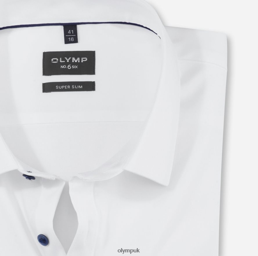 Clothing OLYMP No. Six Super Slim, Business Shirt, Urban Kent, White NZ22L207