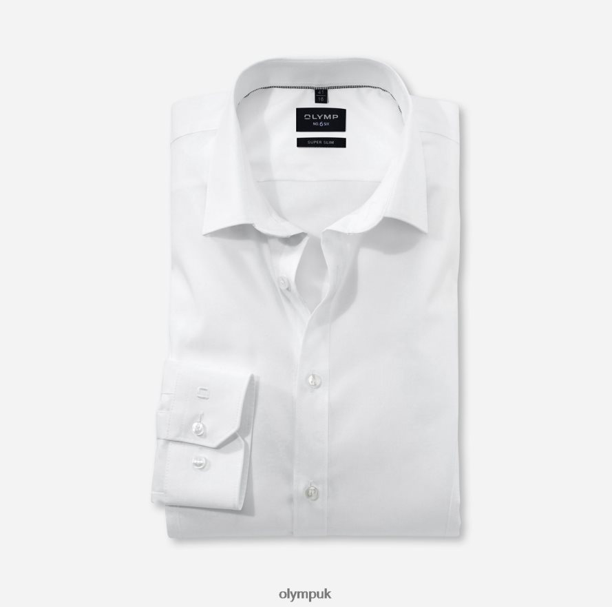 Clothing OLYMP No. Six Super Slim, Business Shirt, Urban Kent, White NZ22L265