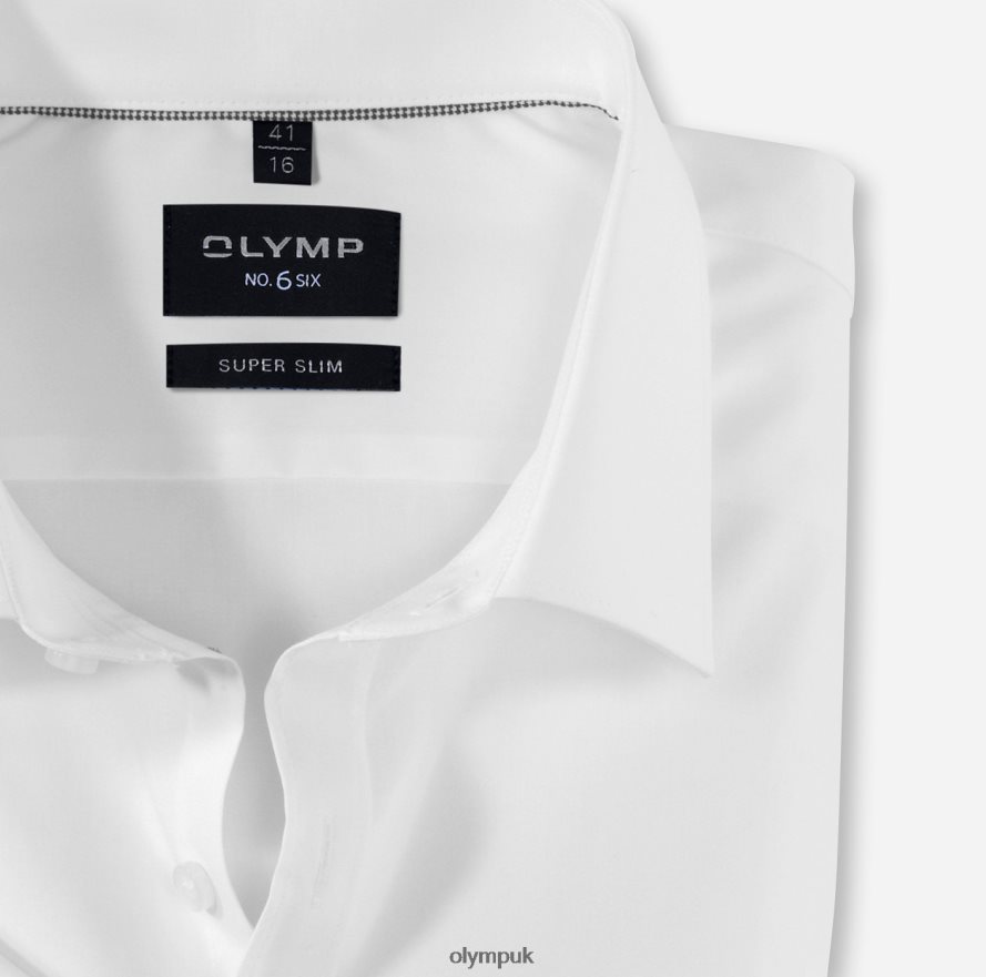 Clothing OLYMP No. Six Super Slim, Business Shirt, Urban Kent, White NZ22L277