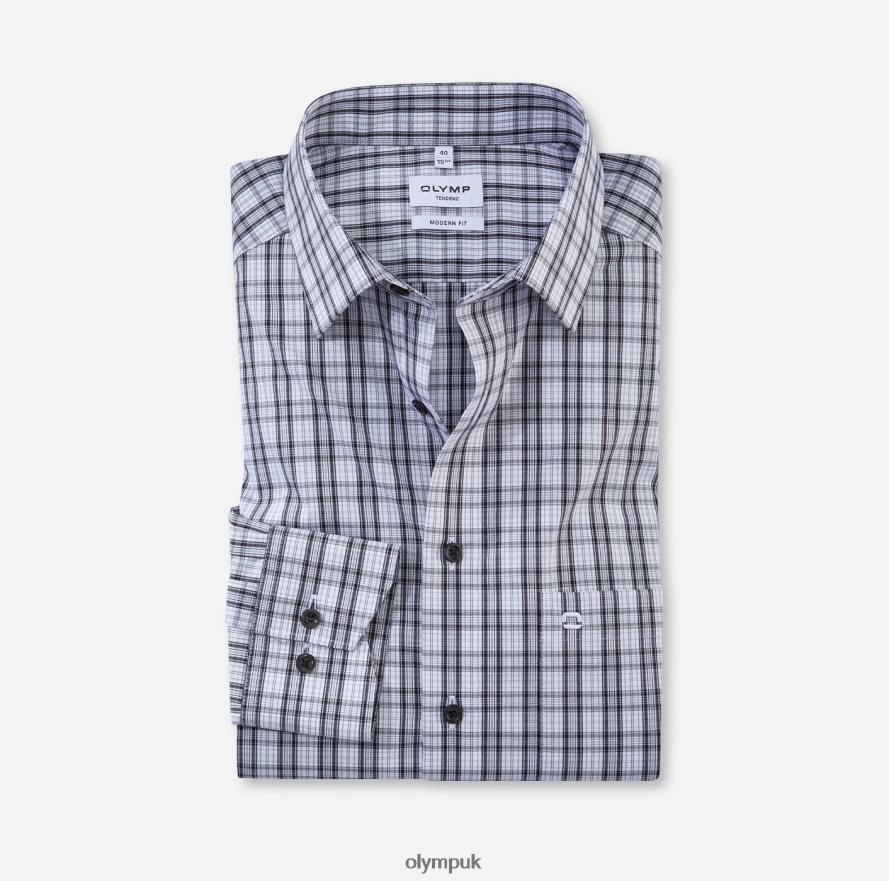 Clothing OLYMP Tendenz Modern Fit, Business Shirt, New Kent, Black NZ22L1721