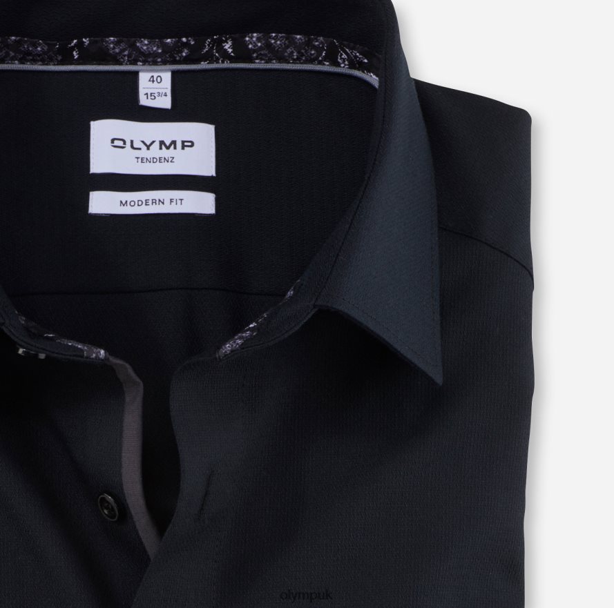 Clothing OLYMP Tendenz Modern Fit, Business Shirt, New Kent, Black NZ22L1732