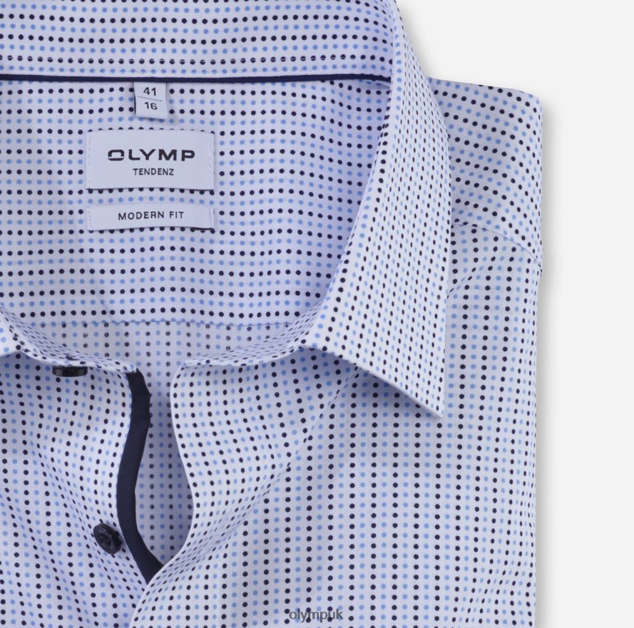 Clothing OLYMP Tendenz Modern Fit, Business Shirt, New Kent, Bleu NZ22L1714