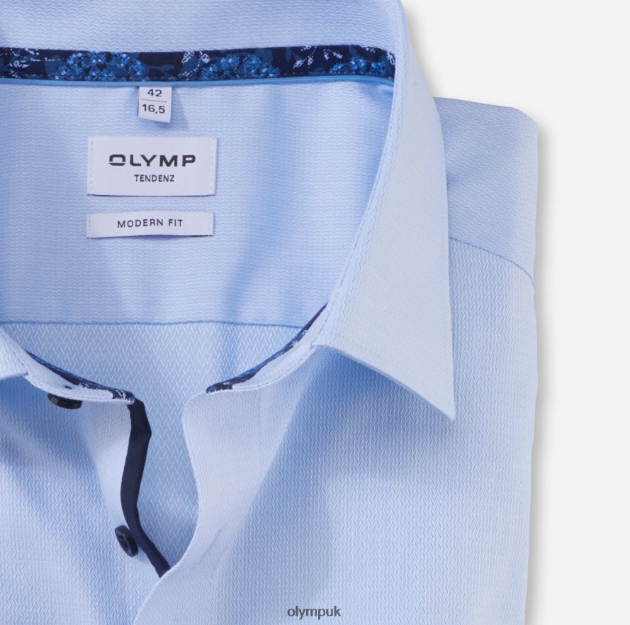 Clothing OLYMP Tendenz Modern Fit, Business Shirt, New Kent, Bleu NZ22L1719