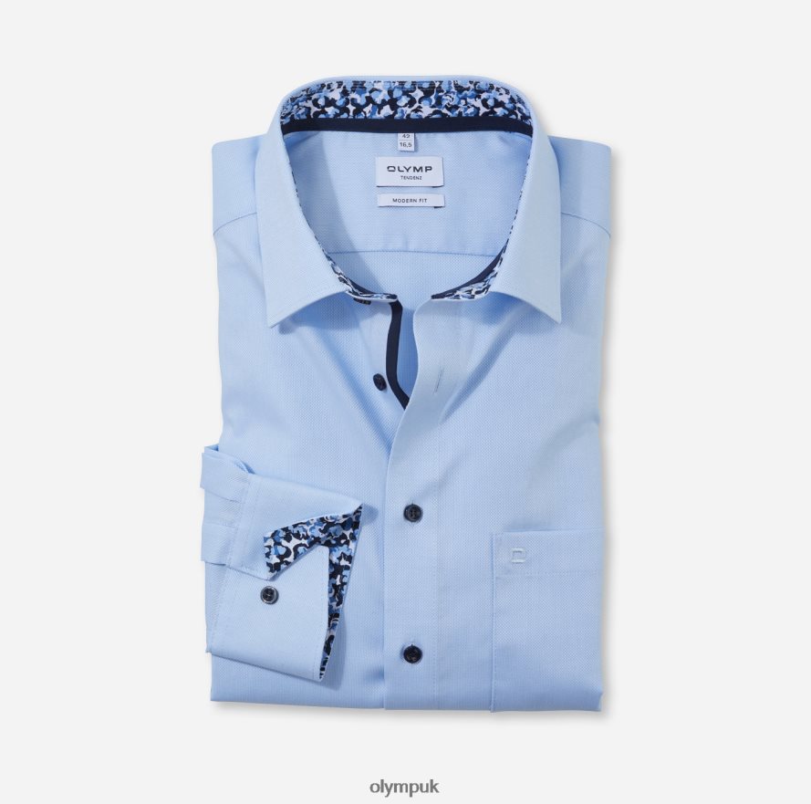 Clothing OLYMP Tendenz Modern Fit, Business Shirt, New Kent, Bleu NZ22L1723