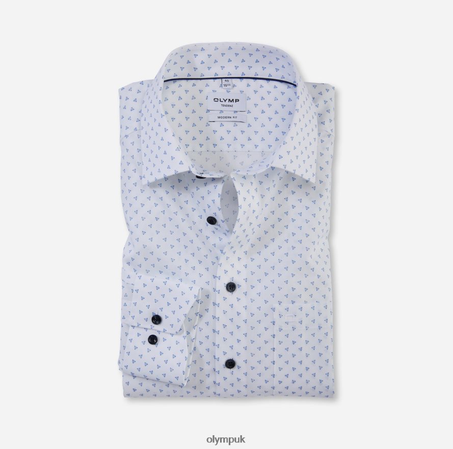 Clothing OLYMP Tendenz Modern Fit, Business Shirt, New Kent, Bleu NZ22L1726