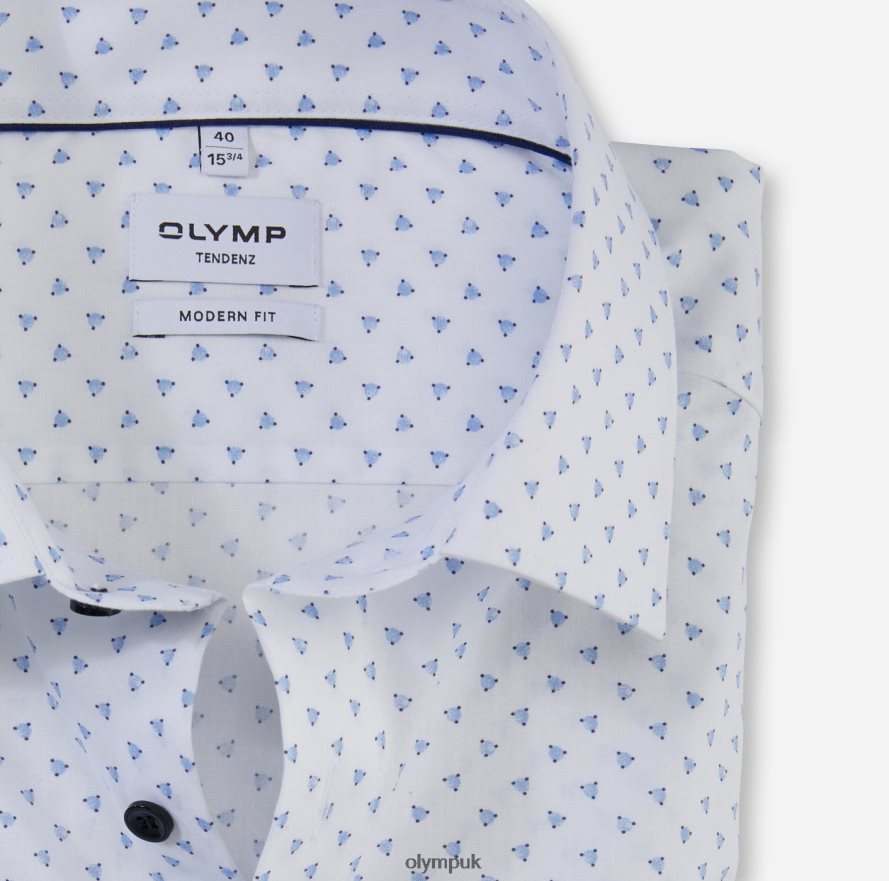 Clothing OLYMP Tendenz Modern Fit, Business Shirt, New Kent, Bleu NZ22L1726