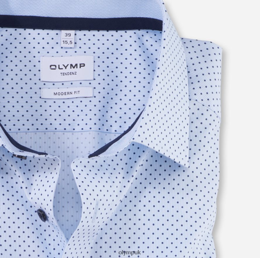 Clothing OLYMP Tendenz Modern Fit, Business Shirt, New Kent, Bleu NZ22L1735