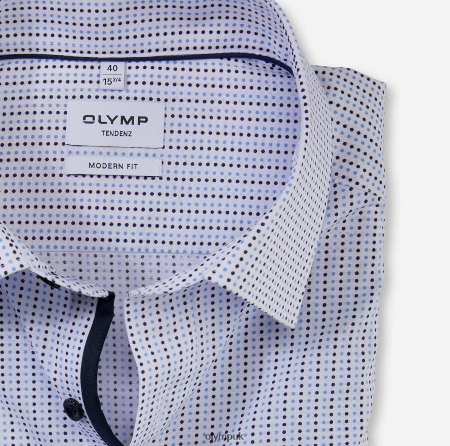 Clothing OLYMP Tendenz Modern Fit, Business Shirt, New Kent, Bleu NZ22L1739