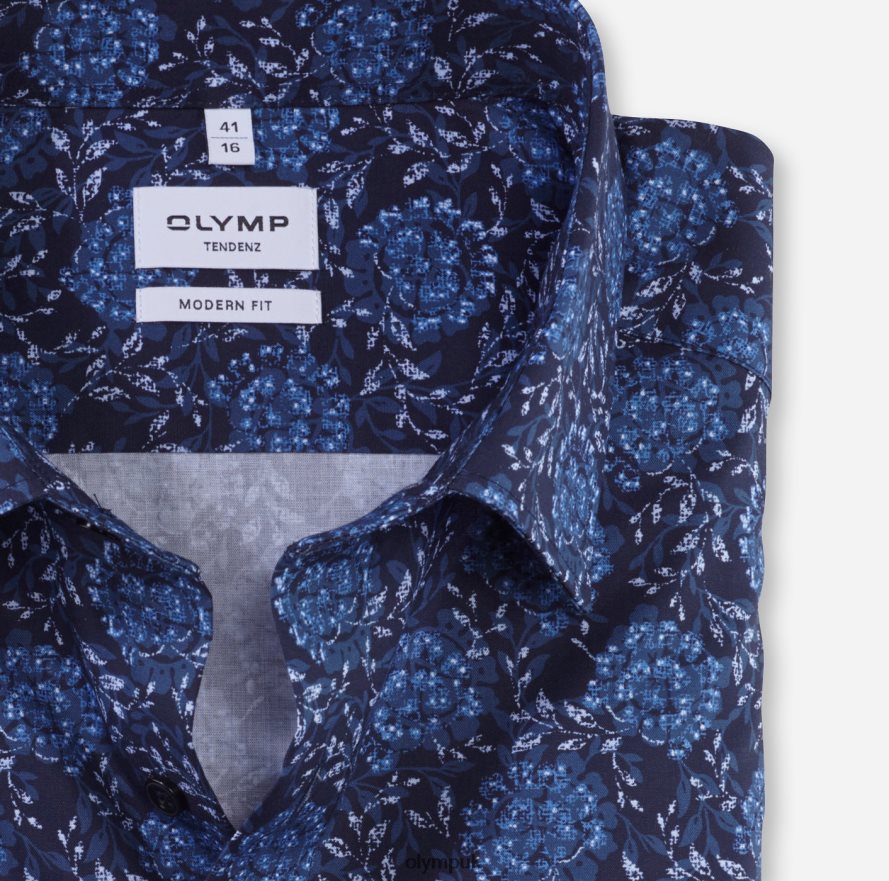 Clothing OLYMP Tendenz Modern Fit, Business Shirt, New Kent, Marine NZ22L1717