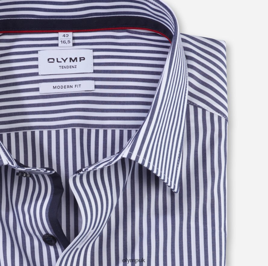 Clothing OLYMP Tendenz Modern Fit, Business Shirt, New Kent, Marine NZ22L1718
