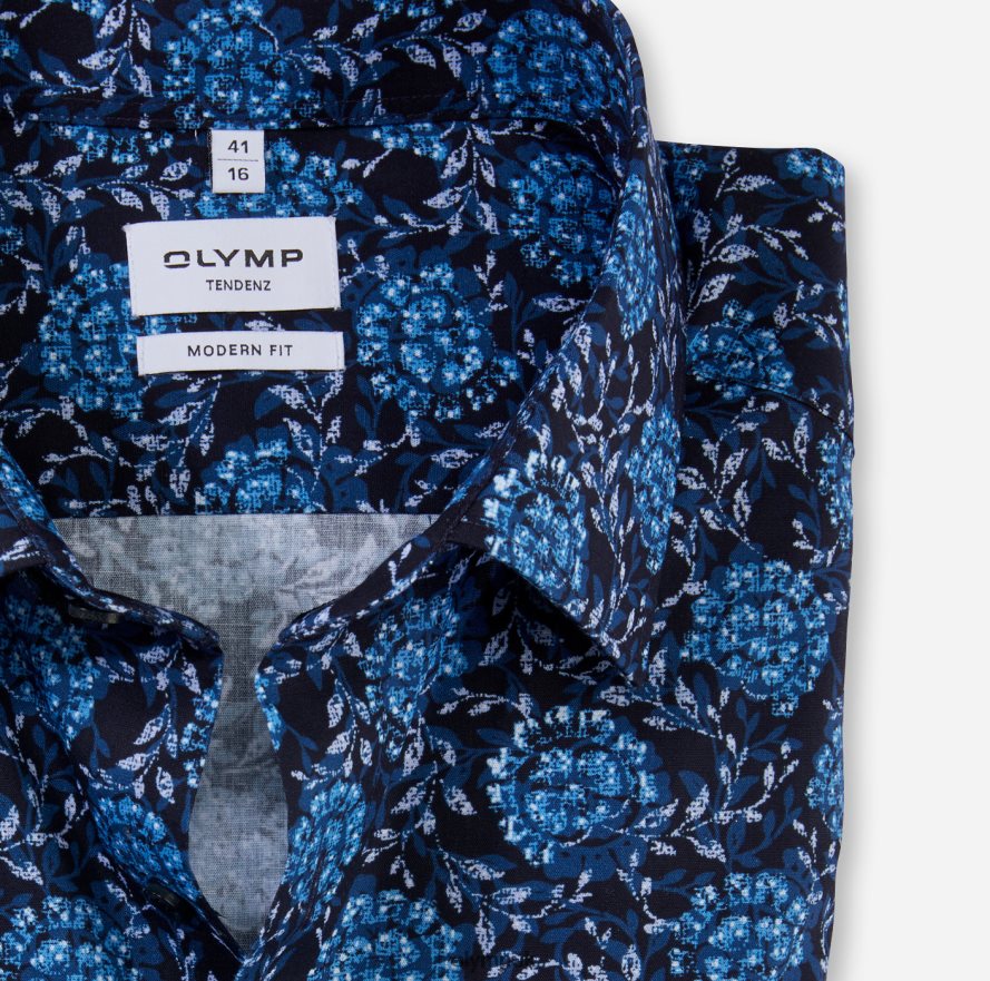 Clothing OLYMP Tendenz Modern Fit, Business Shirt, New Kent, Marine NZ22L1729