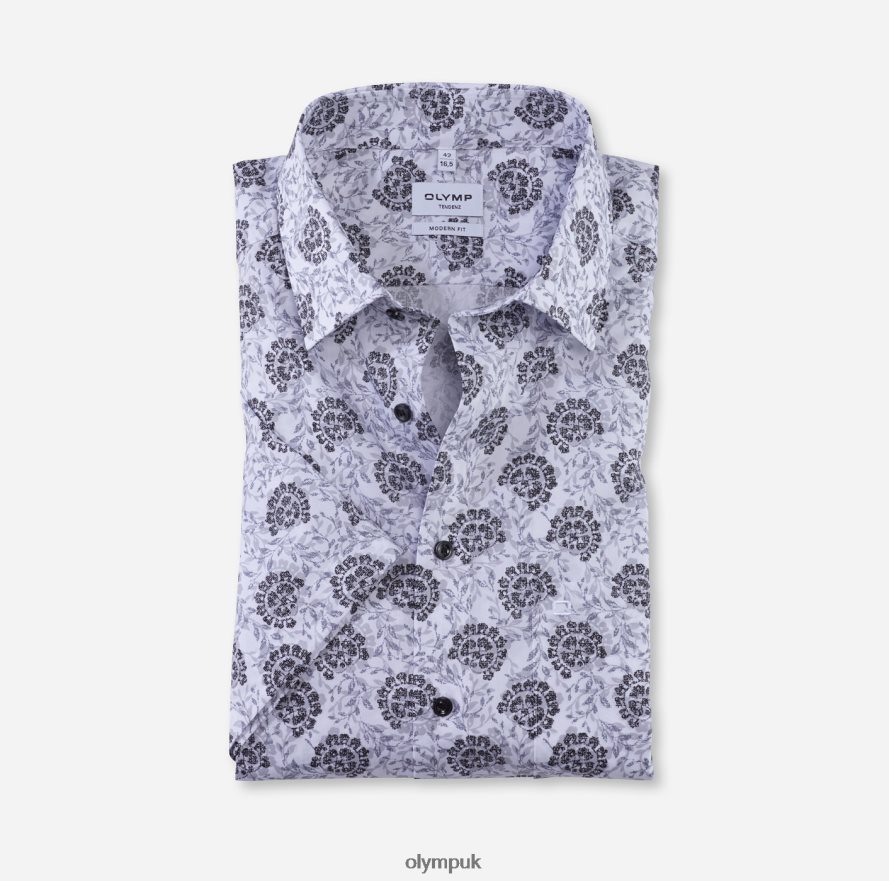 Clothing OLYMP Tendenz Modern Fit, Business Shirt, New Kent, Silver Grey NZ22L1728